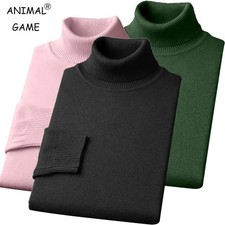 Pull à col roulé tricoté de