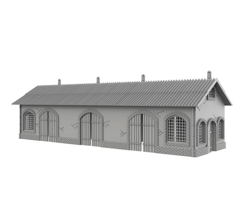 Grande gare hangar remise - -, 3d
