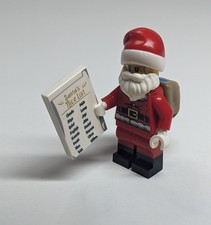 LEGO Minifig Père Noël / Santa avec hotte et liste PIECES NEUVES