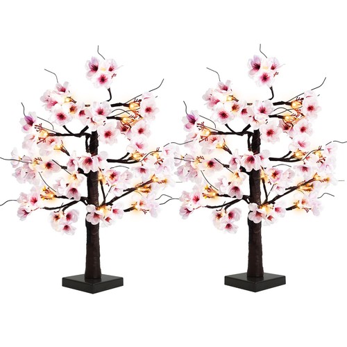 2pack 24in lighted - lighted, cherry