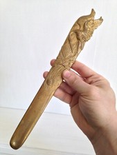 Beau Coupe Papier XXéme Bronze Heron Cigogne signé André VILLIEN 