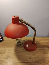 Belle lampe de bureau articulée Rouge Orangé  rétro vintage Années 50 60's