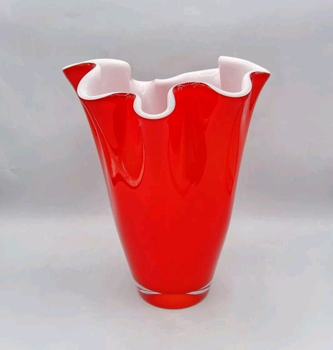 Vase mouchoir verre - , soufflé