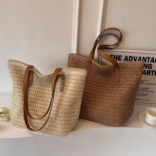 Sac cabas paille femme - en,
