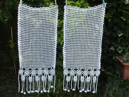 Paire petits rideaux faits - paire,