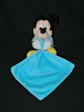 Doudou Mickey mouchoir DISNEY NICOTOY bleu nuage étoile luminescent peluche TTBE