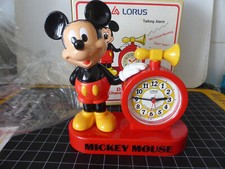 mickey disney character clock