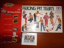 LOT TAMIYA RACING PIT TEAM - MRRC RACING PIT - PREISER 4 PERSONNAGES