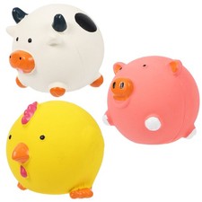 3pcs Squeak Latex Puppy Toy Funny Animal Sets Pet Interactive Play Toy