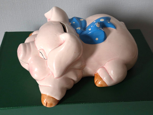 Tirelire ancienne cochon - tirelire,