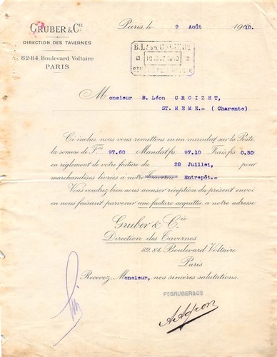 1910 gruber cie paris - a,