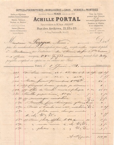 1881 outils fournitures - 1881, et