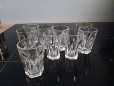 9 Verres Gobelets En Cristal