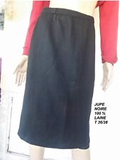 JUPE NOIRE 100 % LAINE DE MARQUE PATRICE BREAL T 36/38 