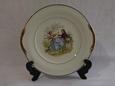 plat à dessert en faïence de