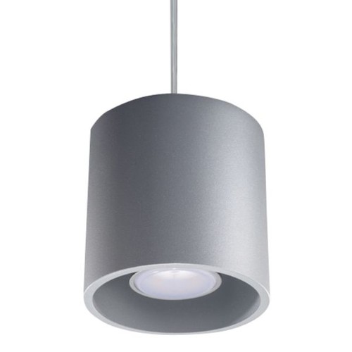 Suspension aluminium gris - aluminium, gu10