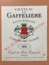 Étiquette Château La Gaffeliére  1976 - 73 cl