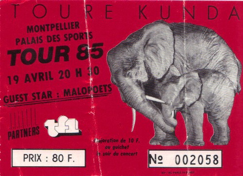 Ticket billet place concert - billet,