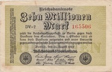 Allemagne Weimar billet 10 MLN
