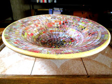 Grande CORBEILLE CENTRE de TABLE 48 cm Mosaique & Terre Cuite Mosaic Basket