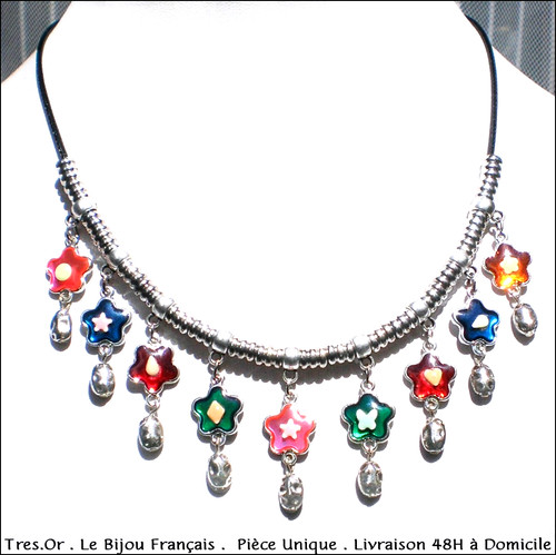 Collier fleurettes bijou - collier,