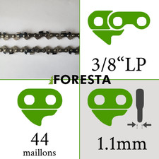 Chaîne tronçonneuse 44entraineurs 30cm de coupe 3/8LP 0.043
