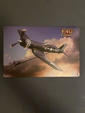 Plaque Métal Avion Corsair