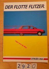 CITROEN VISA CLUB 11 RE PLEIN AIR 14 TRS GT 17 D RD prospectus Allemand 28p 7/84