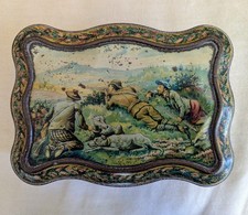Boîte Tôle Lithographiée Spiller Nephews Biscuit Tin Scatola Blechdose Box