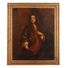 Portait d'un Gentilhomme avec Veste Huile sur Toile XVII Siècle