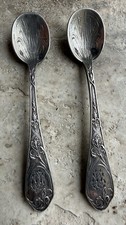 2 Anciennes cuillère pelle à sel en argent massif minerve Puiforcat Art Nouveau