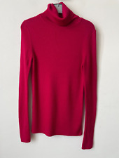 Pull 100% Laine col roulé Uniqlo Rose Framboise taille S 34 36 état Neuf !