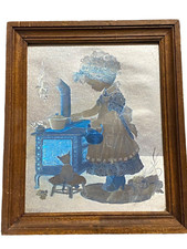 ANCIEN CADRE TABLEAU ARGENTÉ