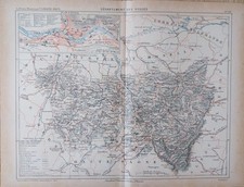 CARTE GEOGRAPHIQUE XIXEME DE
