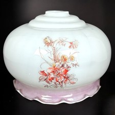 Abat-jour suspension vintage fleurs roses blanches – déco rétro florale