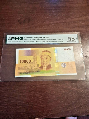 2006 comoros 000 francs - 10,000,