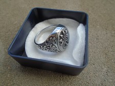 Bague métal militaire style edelweiss