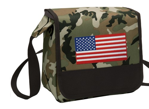 American flag camo lunch bag - lunch,