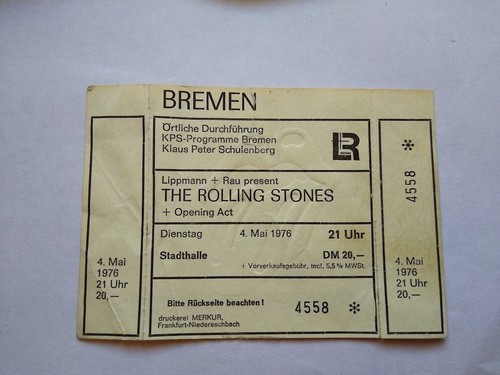 Rolling stones ticket - stones,