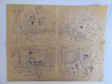 planche érotica à 4 vues illustration de nude d'après dessin