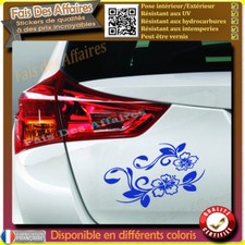 2 stickers autocollant fleur