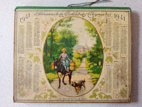 Calendrier postes 1941 en - -,