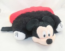 Peluche coussin Mickey DISNEY pillow pets rouge et noir 35 cm (F7250)