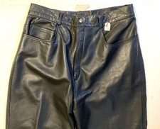 Pantalon cuir noir taille - pantalon,