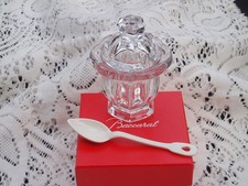 moutardier en cristal de Baccarat signé
