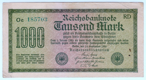 1922 allemagne 1000 mark - 1922,