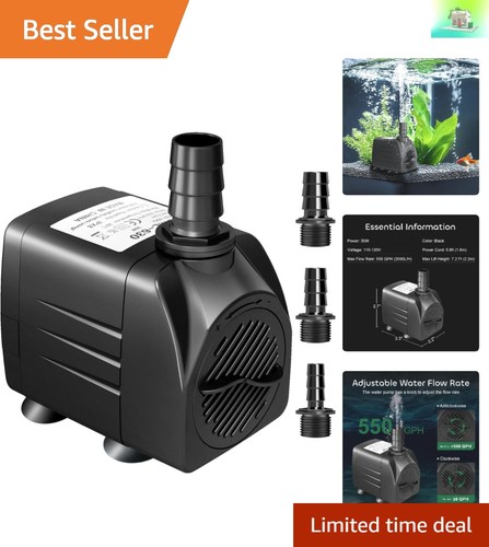 Compact 550 gph fountain pump - gph,