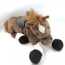 Grande peluche cheval marron