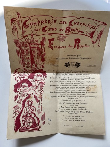 Ancien menu confrérie - menu,