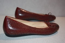 GEOX Ballerines Cuir Motifs Ajourés Teinte Campari T 41 TBE